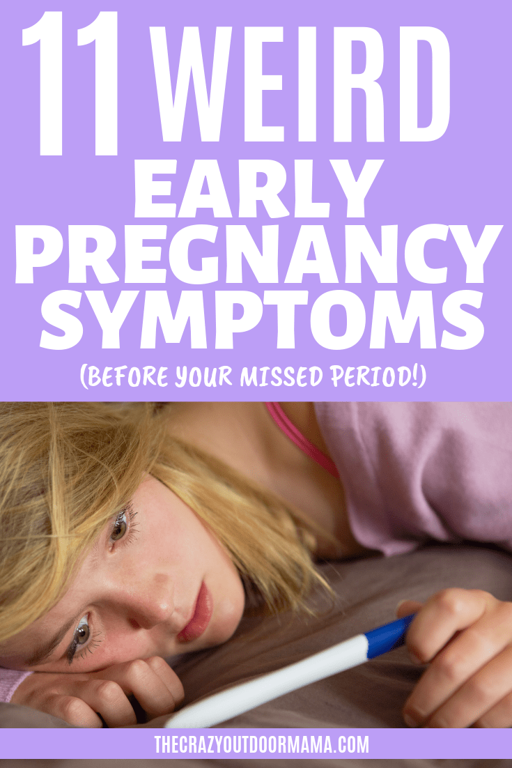 early pregnancy symptoms before missed period