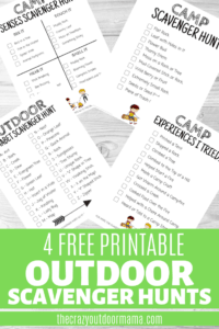 7 Free Camping Scavenger Hunt Printables for Kids – The Crazy Outdoor Mama