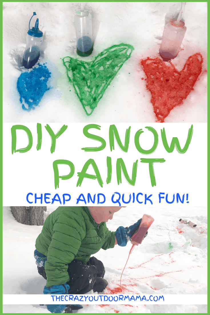 DIY Easy Snow Paint for Kids! (1 Ingredient!) – The Crazy Outdoor Mama