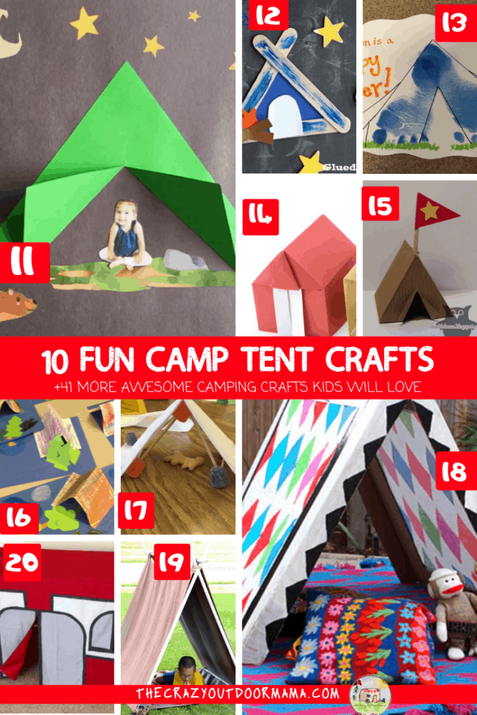 10 divertenti lavoretti da tenda da campeggio per bambini e ragazzi in età prescolare