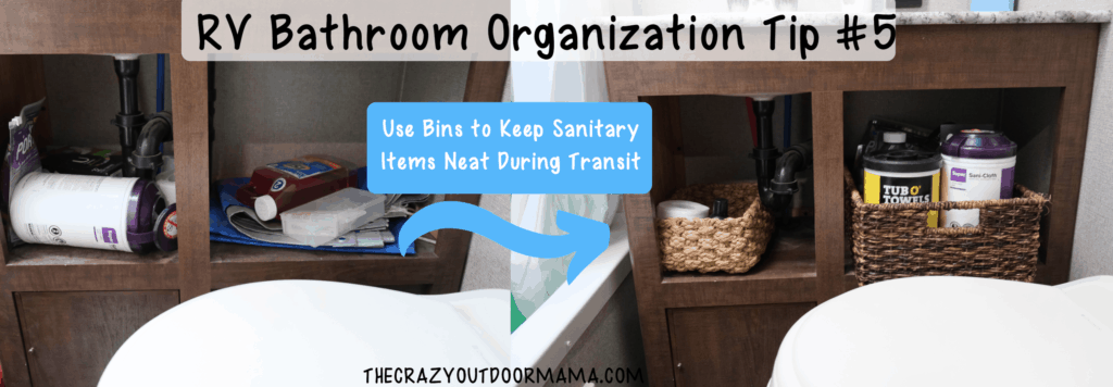 Tiny Home and RV Bathroom Organization - Tidbits