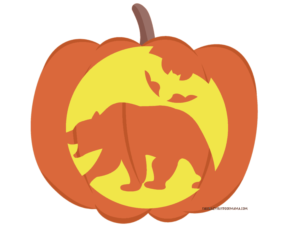7 Spooky Camping Themed Pumpkin Carving Templates [Free PDF Printables
