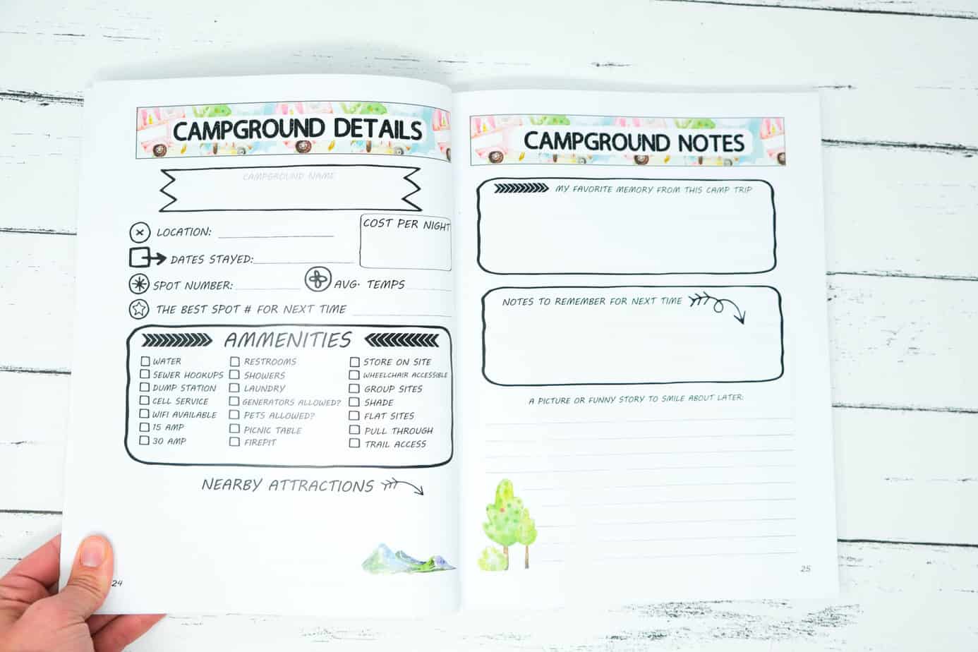 camping travel journal