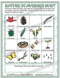 4 Free Nature Scavenger Hunts [color, Senses, Abc, Traditional] – The 