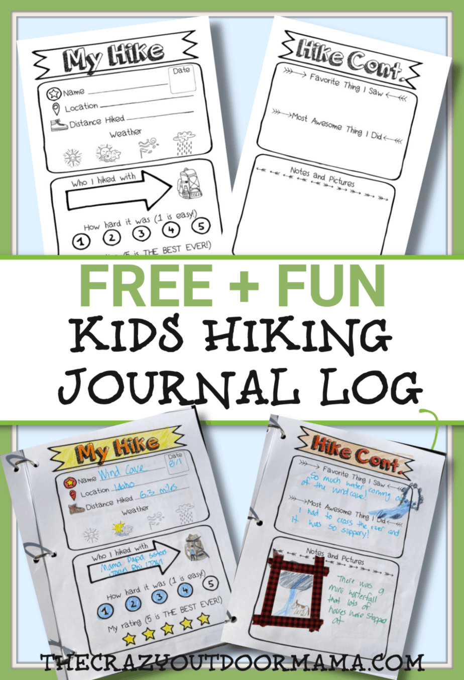 Fun + Engaging Printable Hiking Journal for Kids [FREE printable hike ...