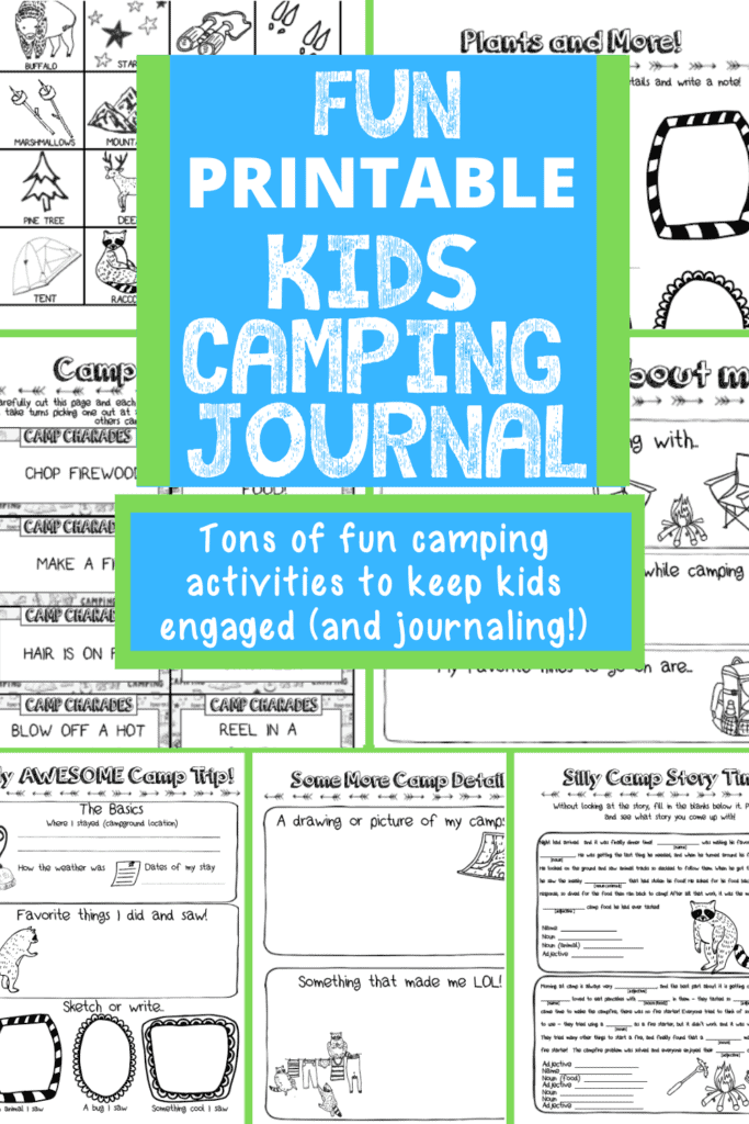 Fun and Engaging Printable Kids Camping Journal [25 Pages + Free PDFs ...