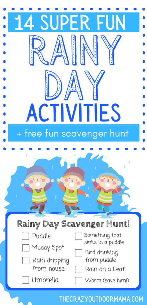 14 Fun OUTDOOR Rainy Day Play Activities For Kids Toddlers Too 