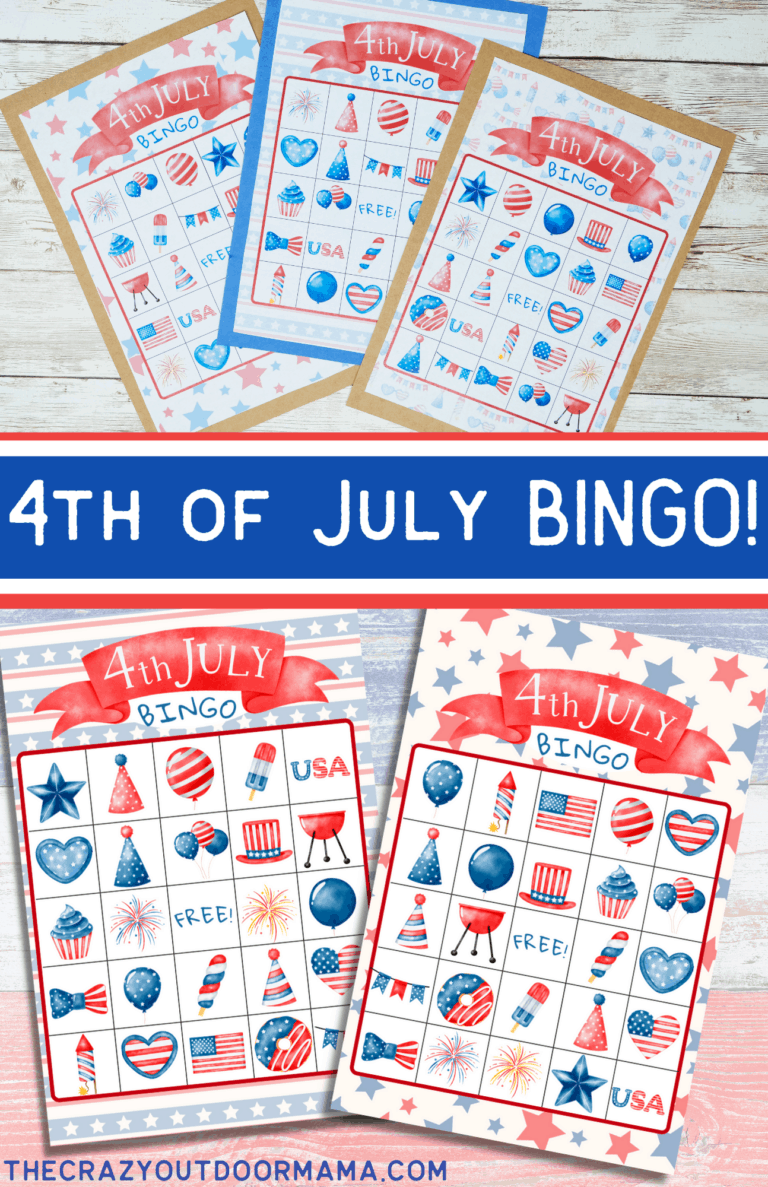 CUTE 4th of July BINGO Cards + Scavenger Hunt For Kids [Full Set ...