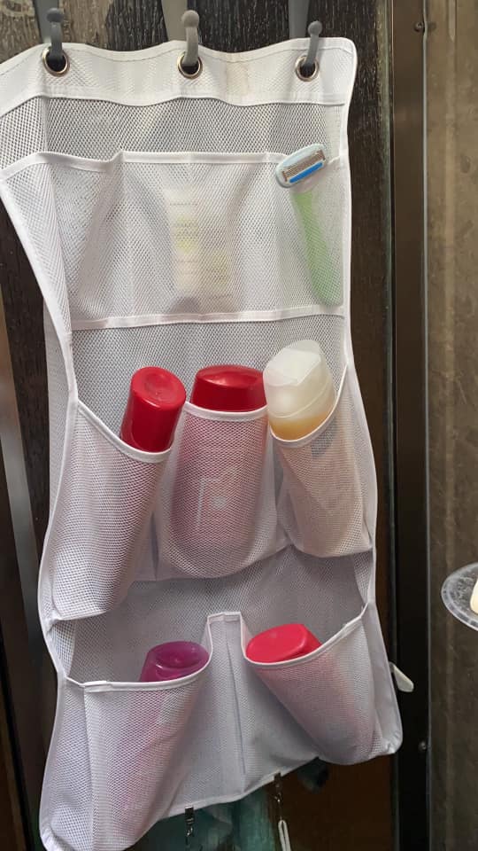 9 RV Shower Organization Ideas + Picture Inspiration! – The Crazy Outdoor  Mama