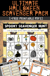 FREE Halloween Scavenger Hunt Printables for Kids (Visual, ABC + Senses ...