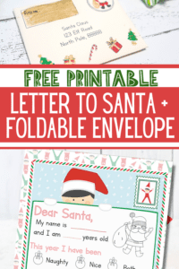 Adorable Elf Themed Letter to Santa + Envelope Template (Free Printable ...