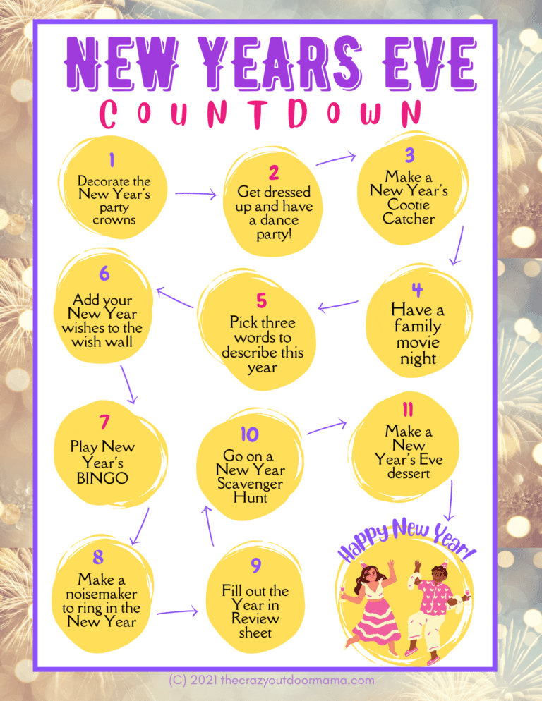 Fun New Years Eve Family Activity Printables + 9 Fun Ways to Celebrate ...