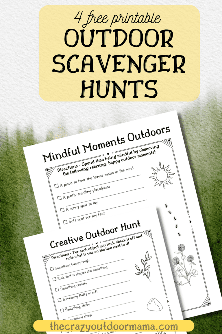 Outdoor Scavenger Hunt (5 Free Printables for ALL Ages!) – The Crazy ...