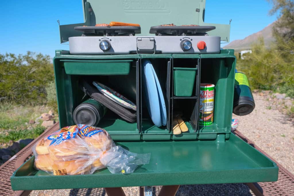Our fully featured camping kitchen in a Box 