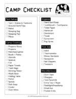 5 Essential Camping Checklists To Simplify Your Next Trip! – The Crazy ...