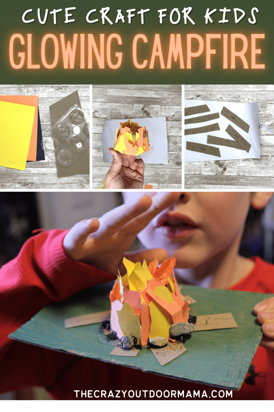 Glowing Paper Campfire Craft – The Crazy Outdoor Mama